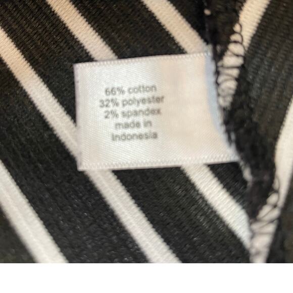 Lane Bryant Black white stripe cold shoulder mini dress Women's 14/16 - Picture 7 of 10